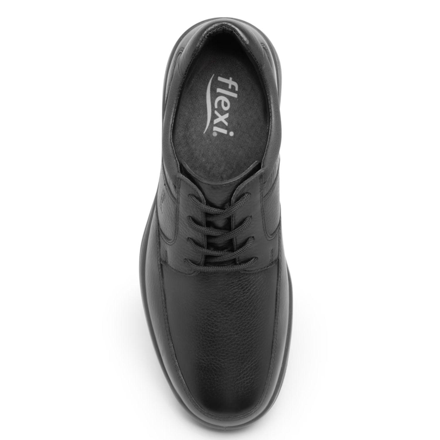 Zapato casual hombre cuero negro Flexi-5