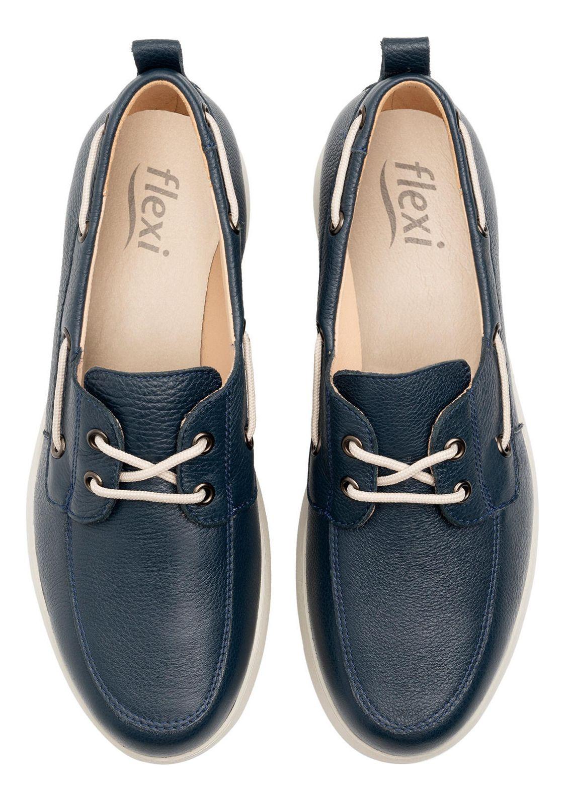 Mocasín Mujer Edith 126708 Azul Marino Flexi-4