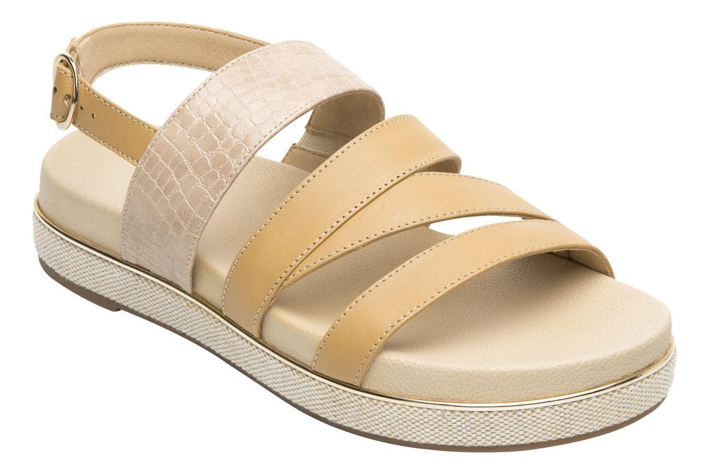 Sandalia Mujer Cuero Deyna Naranja Flexi-1