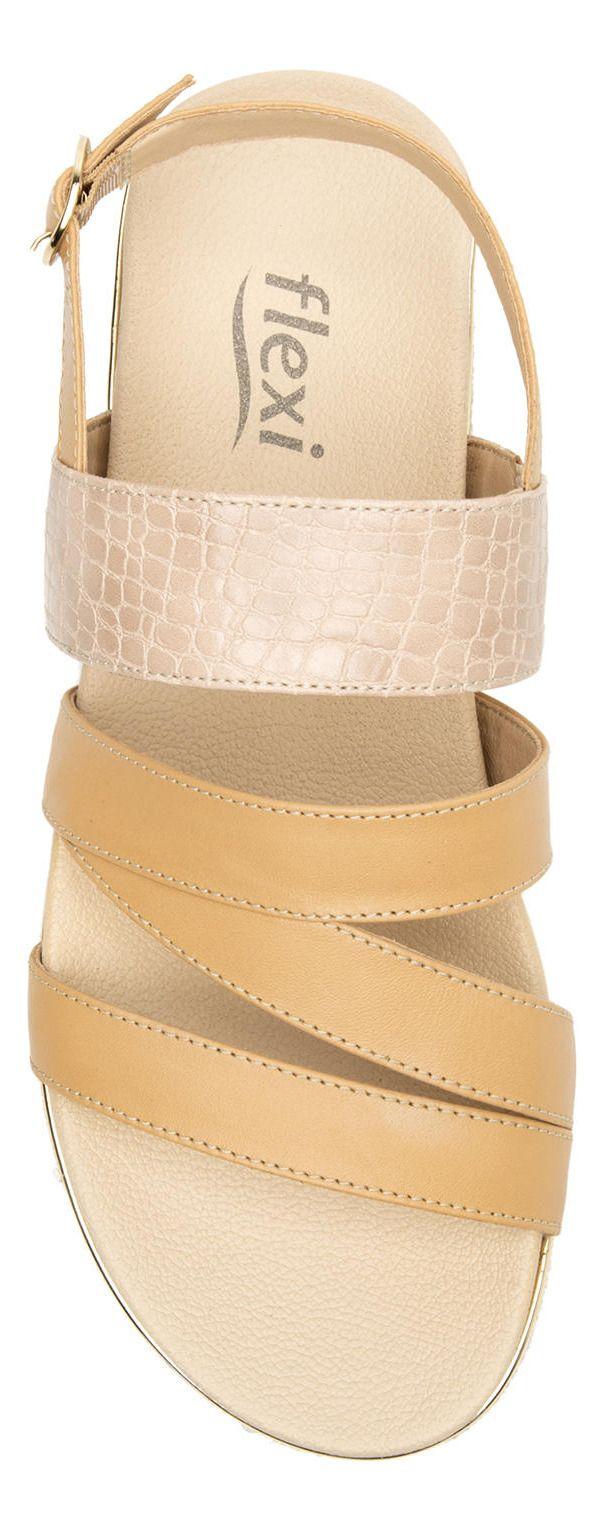 Sandalia Mujer Cuero Deyna Naranja Flexi-4