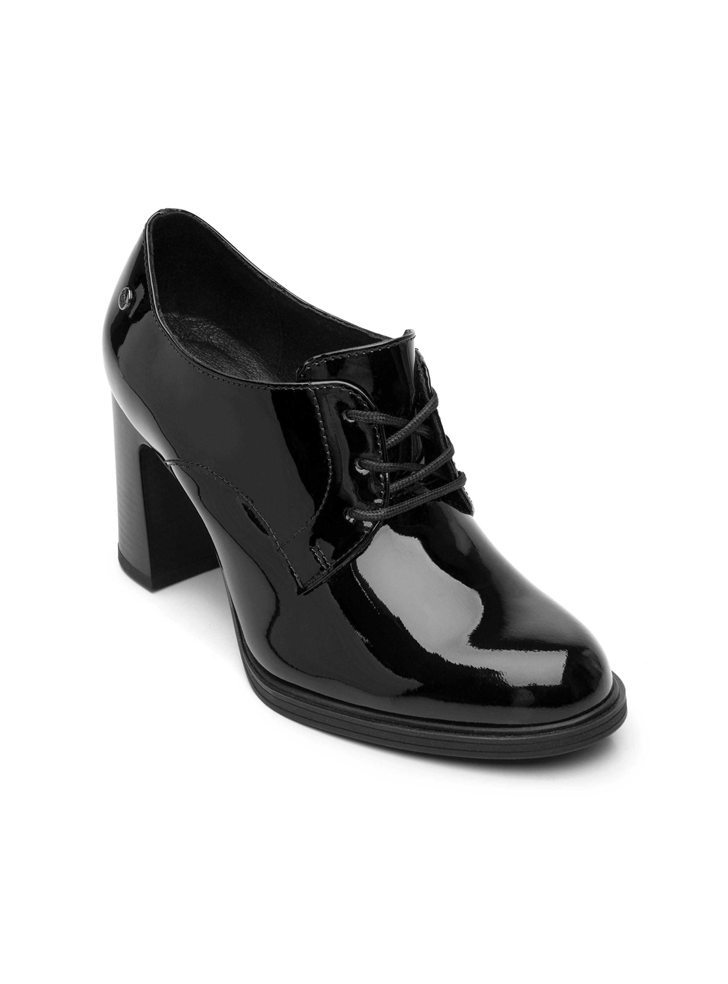 Bootie Mujer Mariela 130610 Negro Charol Flexi-1