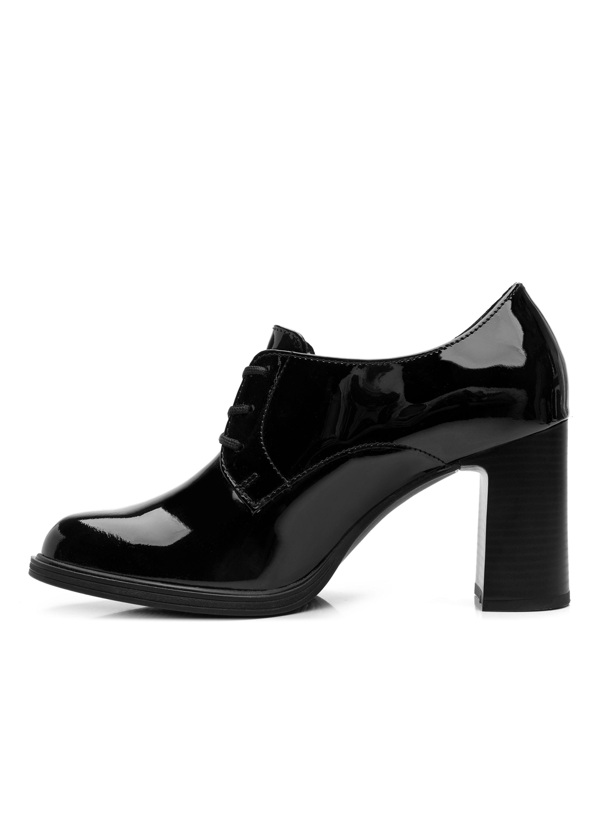 Bootie Mujer Mariela 130610 Negro Charol Flexi-3