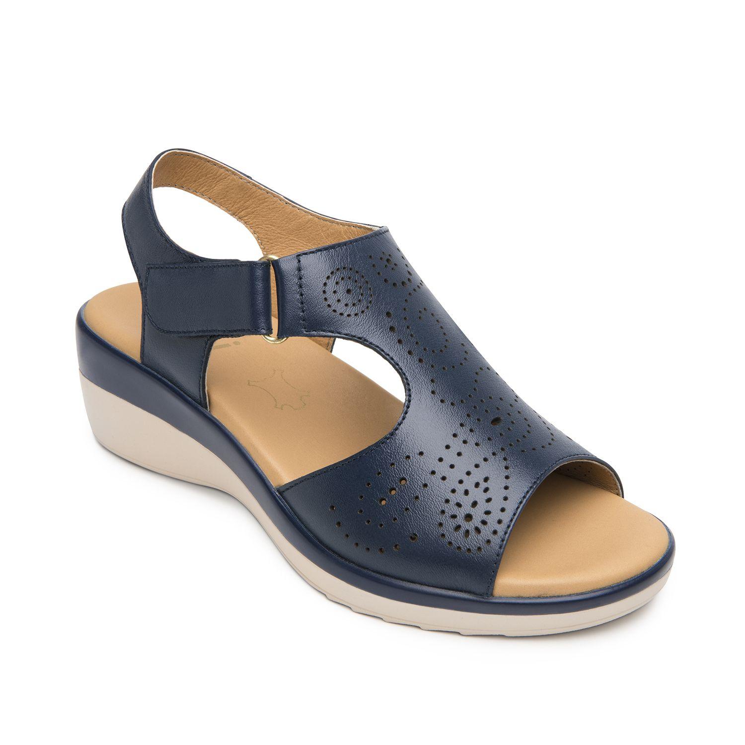 Sandalia Mujer Amapola 116013 Azul Marino Flexi-1