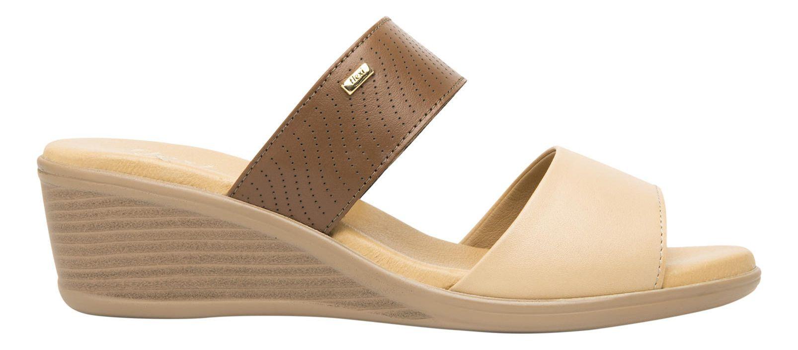 Sandalia Mujer Cuero Zura Café Flexi-0