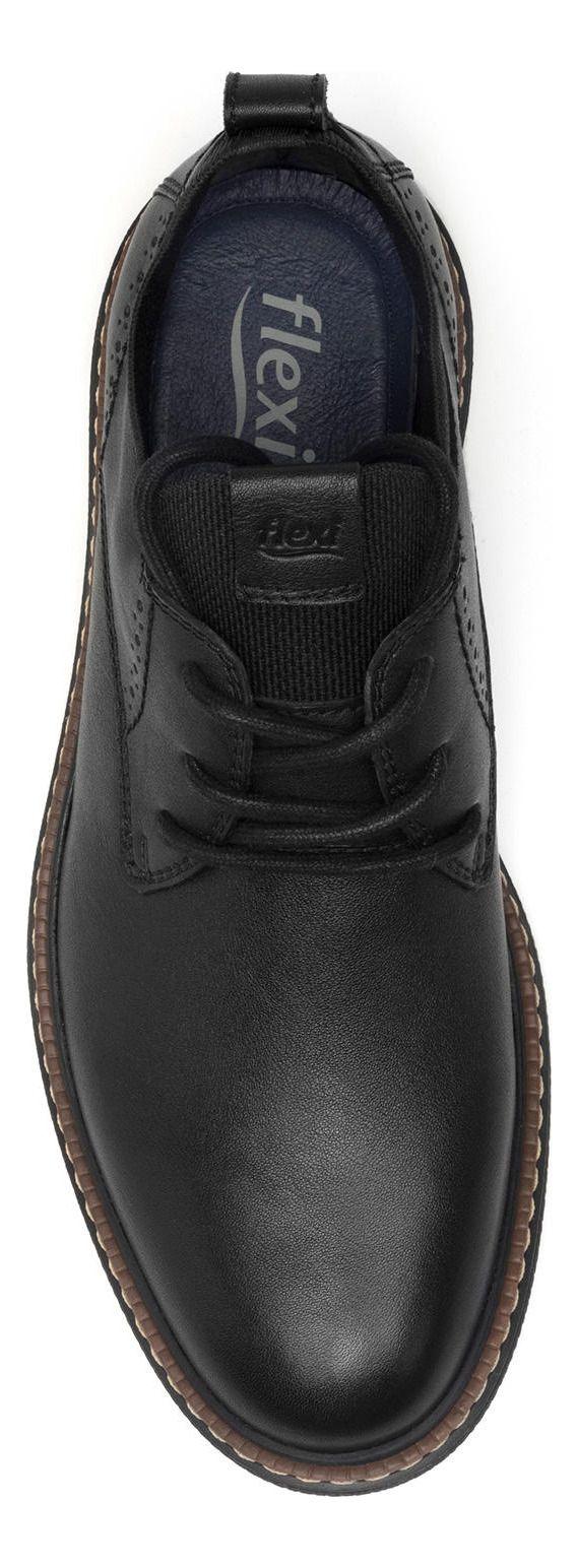 Zapato Hombre Cuero Okan Negro Flexi-4