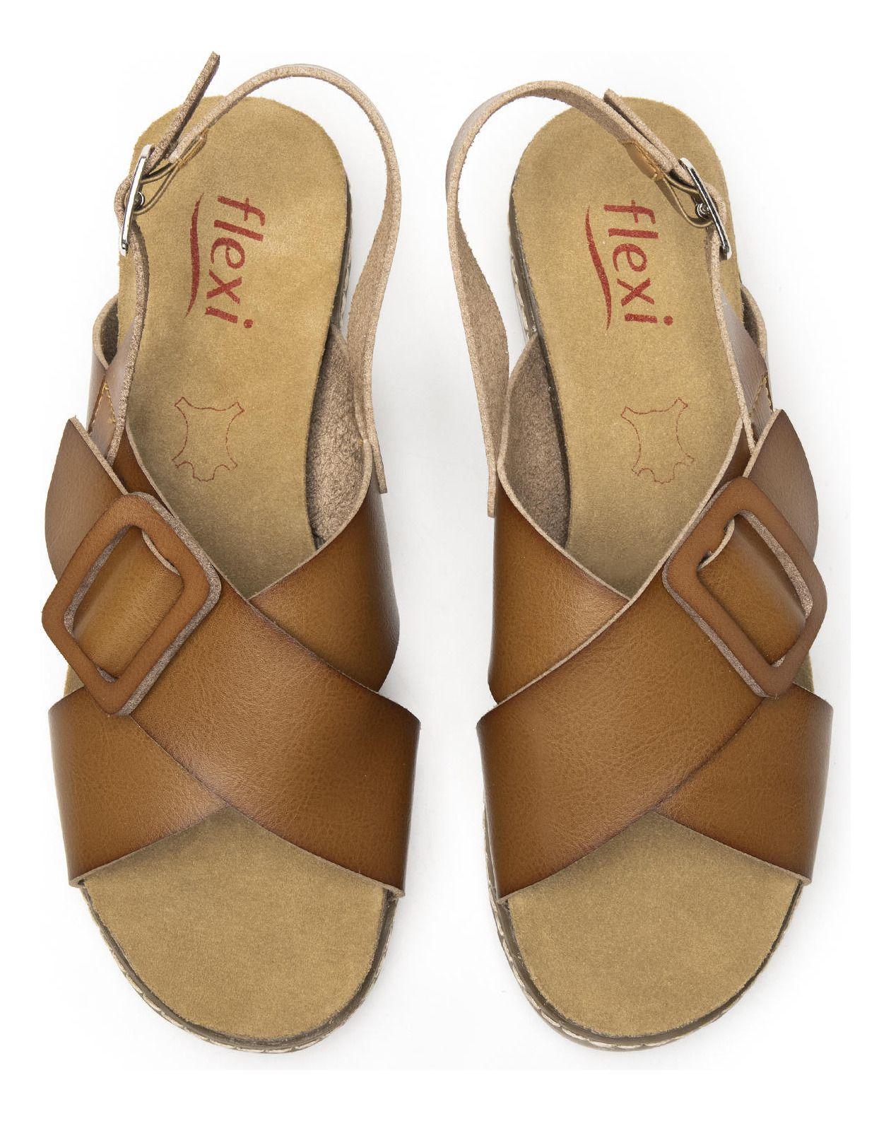 Sandalia Mujer Cassia 129501 Café Flexi-4