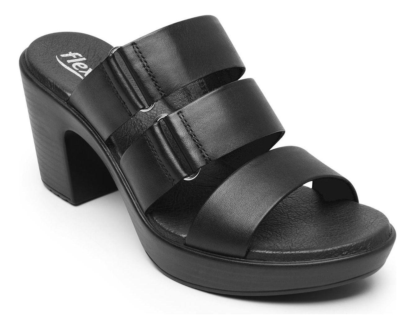 Sandalia Mujer Lory 102922 Negro Flexi.--3