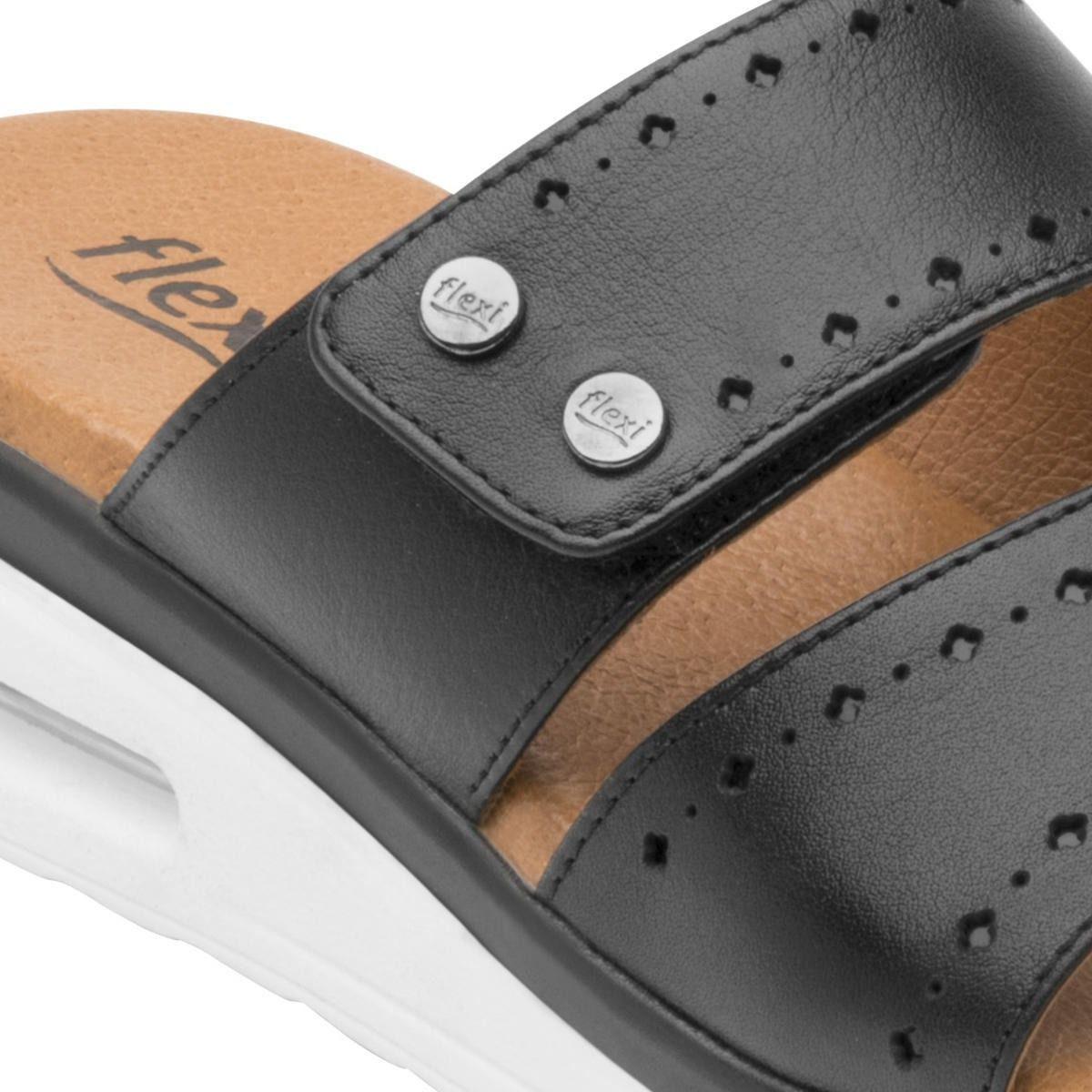 Sandalia Mujer Amarilis 106514 Negro Flexi-1