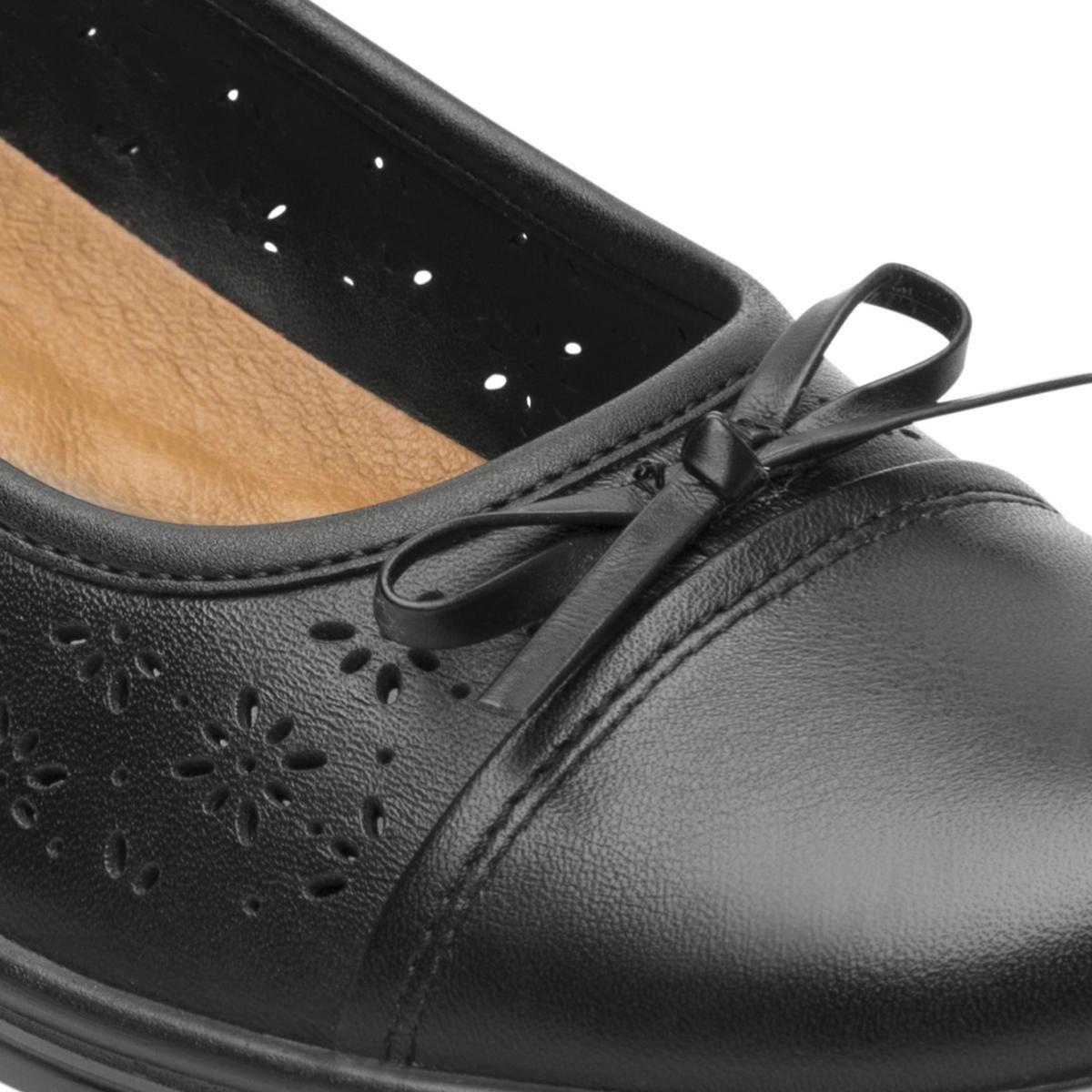 Zapato Mujer Cuero Castaña Negro Flexi-1