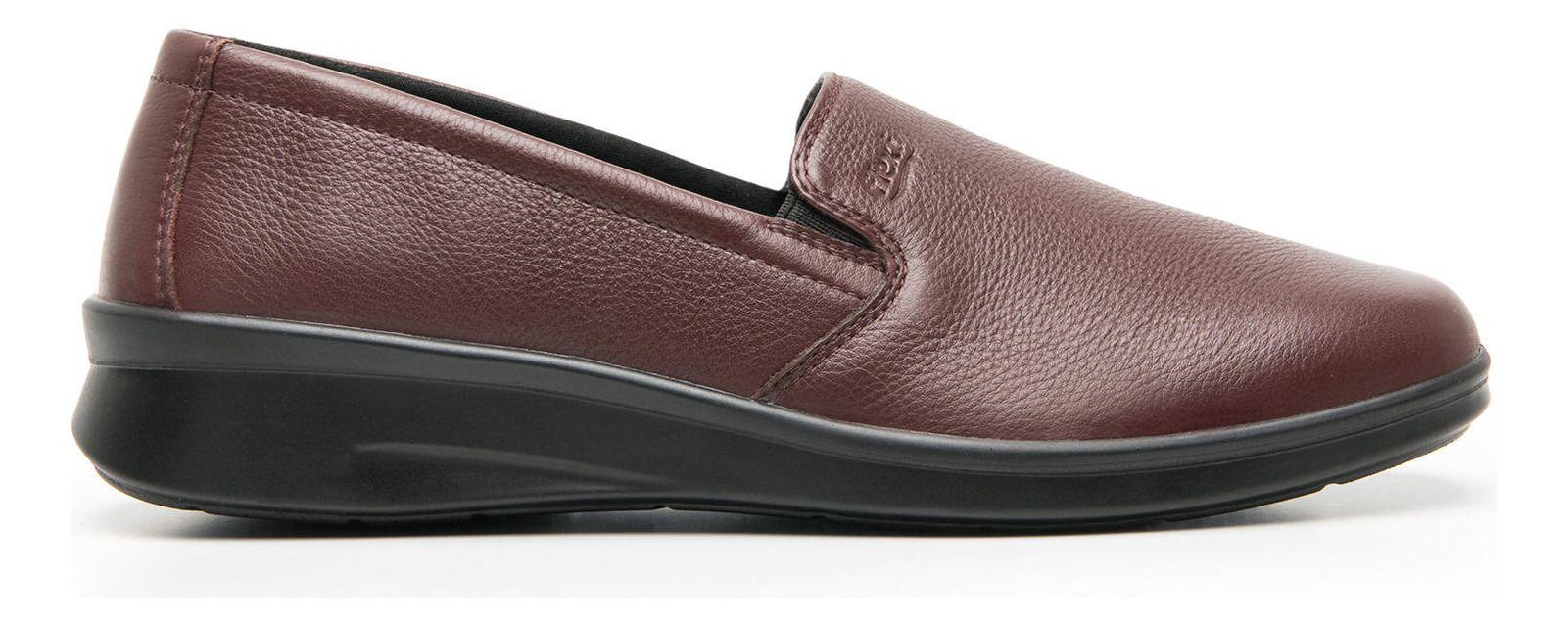 Zapato Mujer Cuero Jenelle 124501 Burdeo Flexi-0