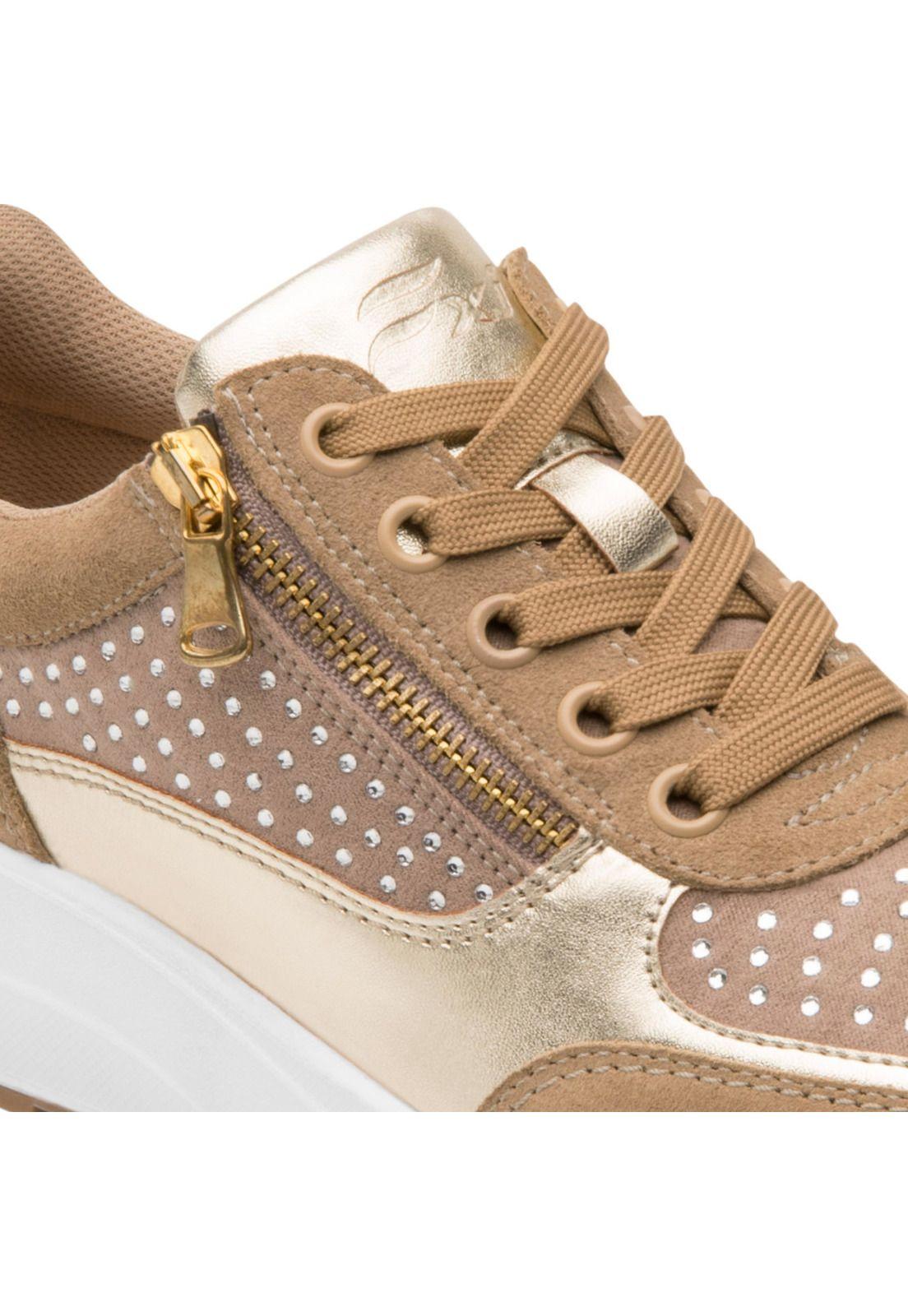 Zapatilla Mujer Atsiri Dorada Flexi-1