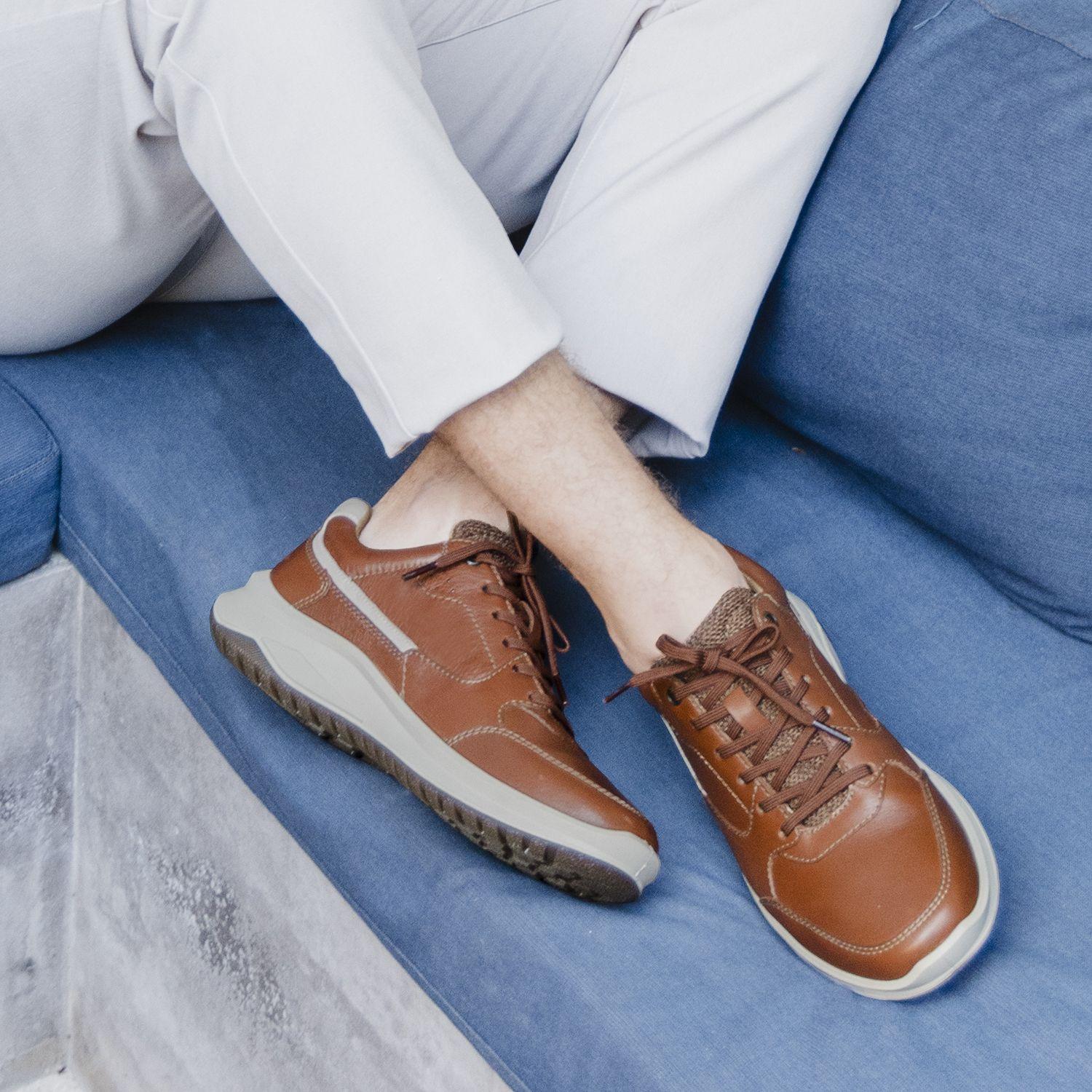 Zapatilla Hombre Sanz 419902 Tan Flexi-1