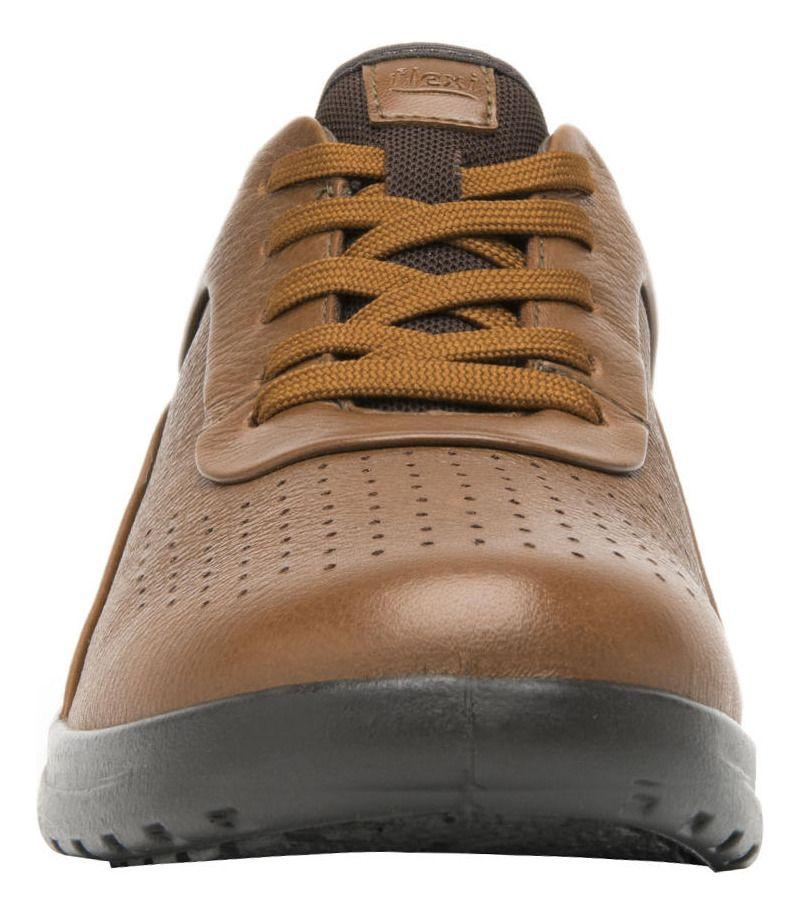 Zapatilla Mujer Cuero Traviata Cafe Flexi-3