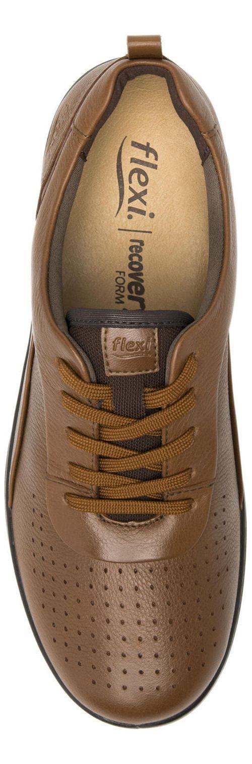 Zapatilla Mujer Cuero Traviata Cafe Flexi-5