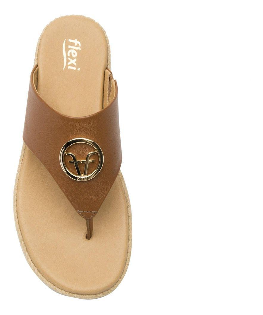 Sandalia Mujer Peonia Cafe Flexi-7