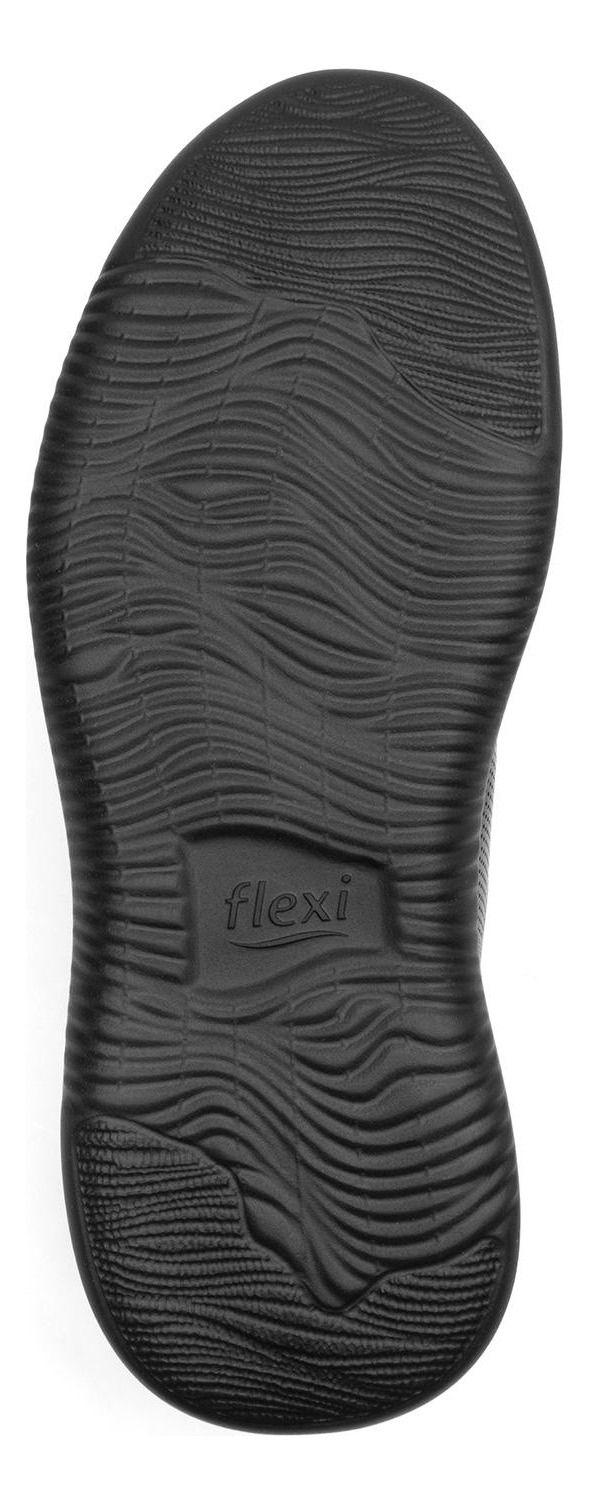 Zapatilla Hombre Cuero Hika Negro Flexi-2