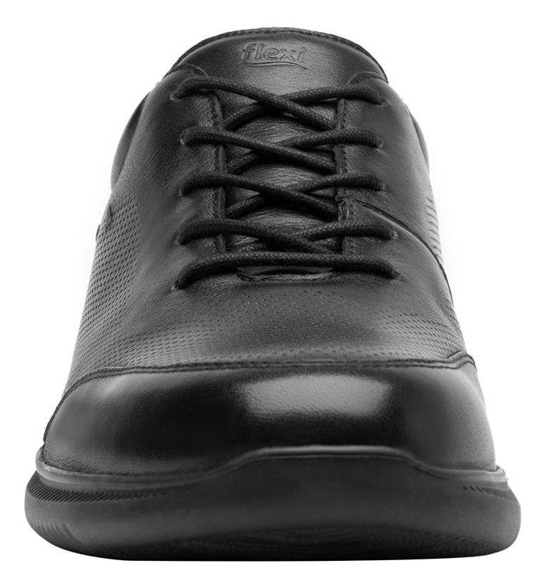 Zapatilla Hombre Cuero Hika Negro Flexi-3