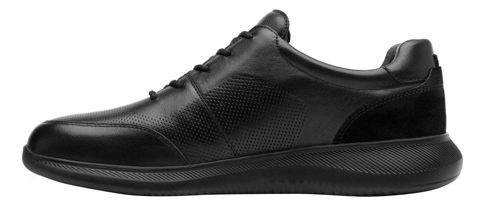 Zapatilla Hombre Cuero Hika Negro Flexi-5