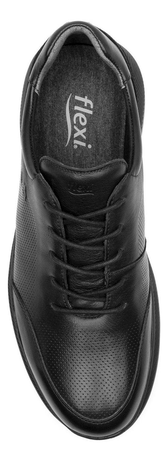 Zapatilla Hombre Cuero Hika Negro Flexi-6