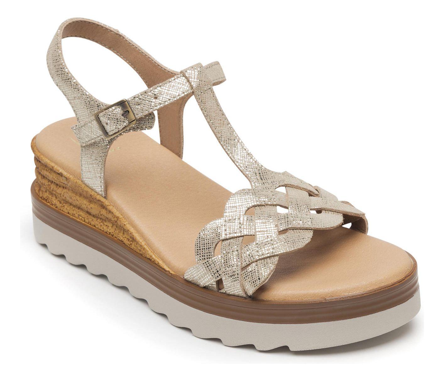 Sandalia Mujer Manaus 127703 Dorada Flexi-2