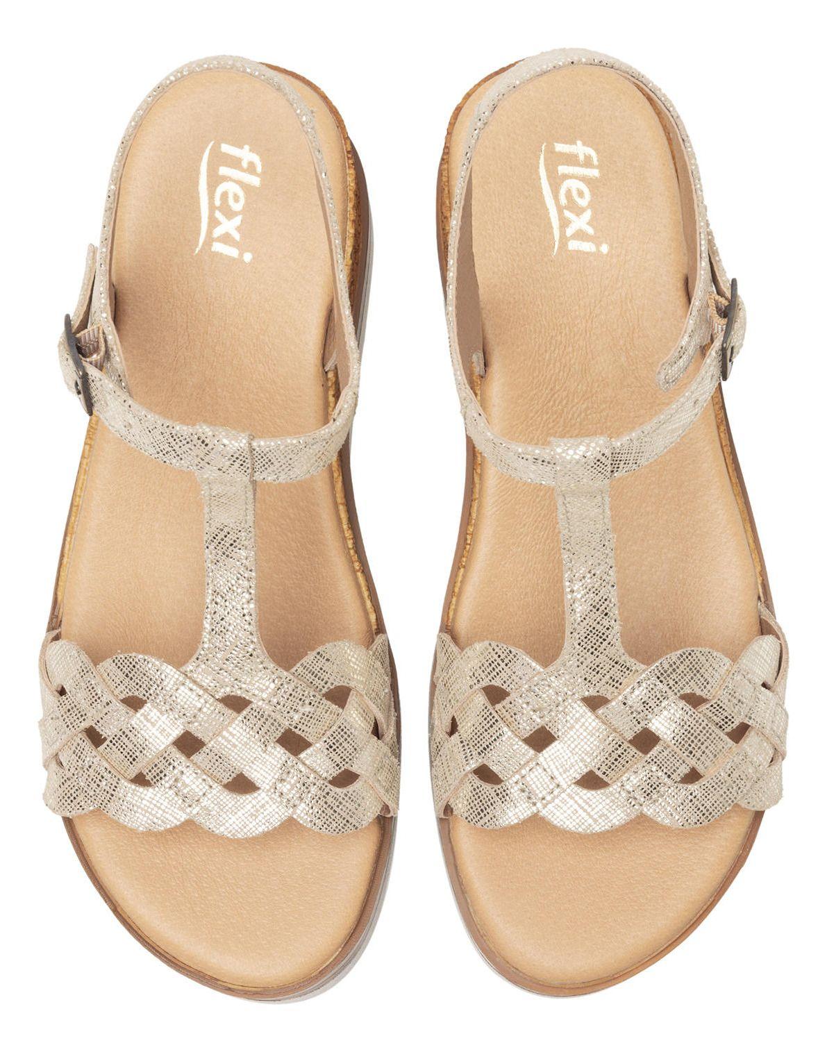 Sandalia Mujer Manaus 127703 Dorada Flexi-9