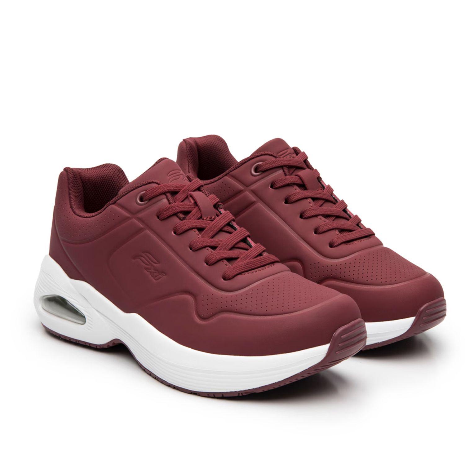 Zapatilla Mujer Saluma 131501 Burdeo Flexi-3