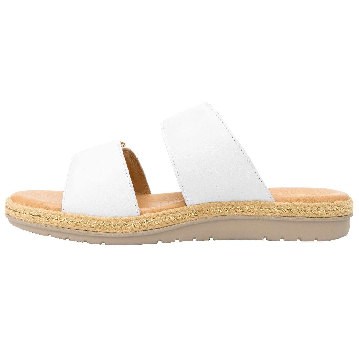 Sandalia Mujer Cuero Peonia Blanco Flexi-2