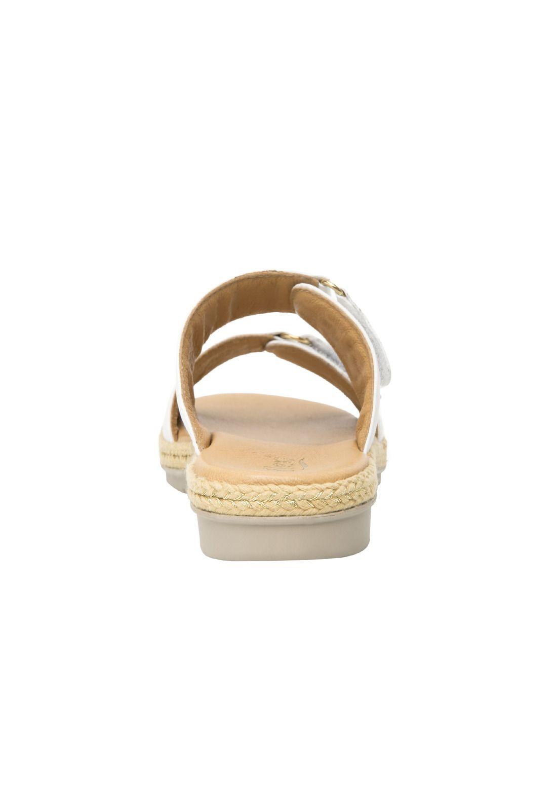 Sandalia Mujer Cuero Peonia Blanco Flexi-3
