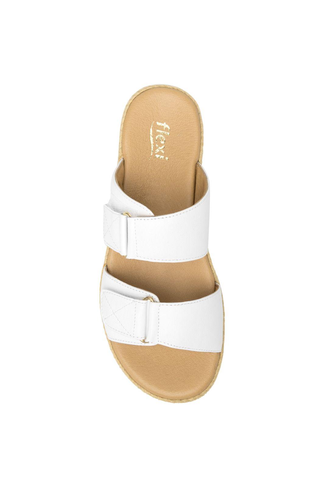 Sandalia Mujer Cuero Peonia Blanco Flexi-5