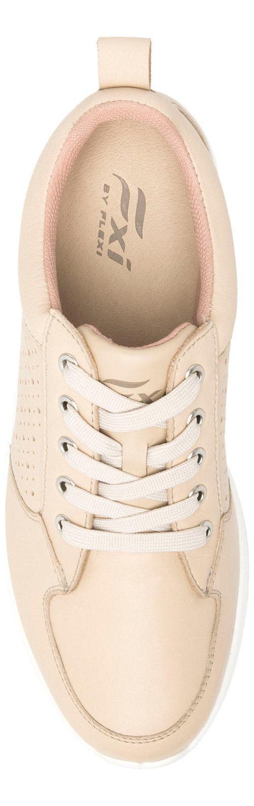 Zapatilla Mujer Cuero Atsiri Beige Flexi-5