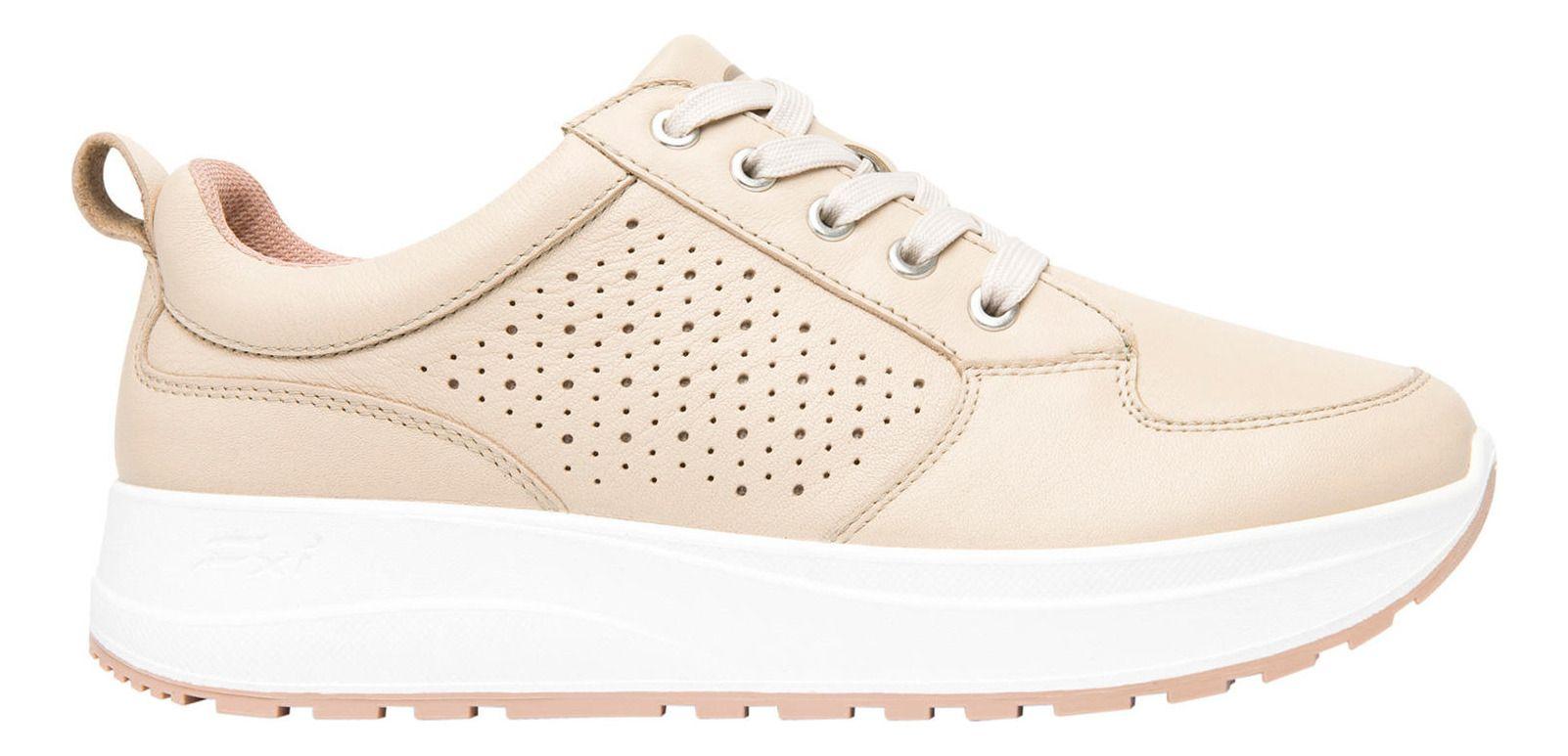 Zapatilla Mujer Cuero Atsiri Beige Flexi-2