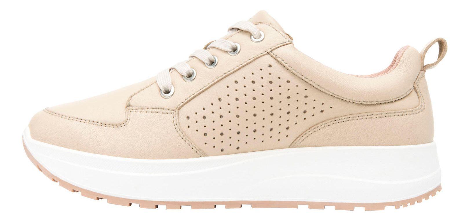 Zapatilla Mujer Cuero Atsiri Beige Flexi-5