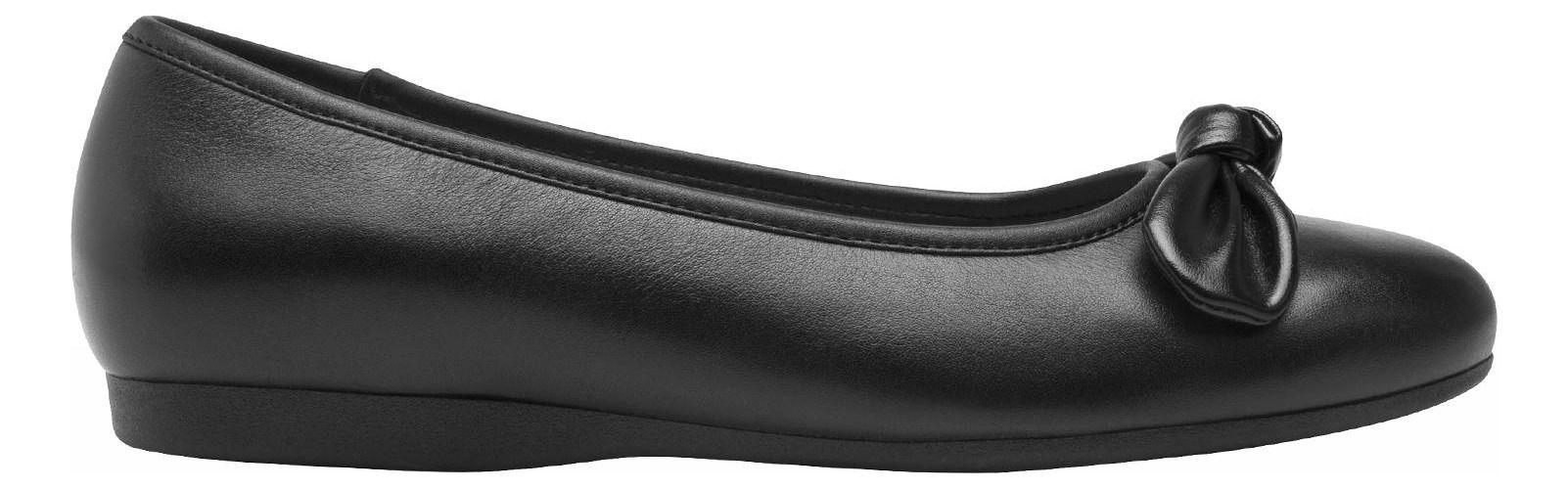 Ballerina Mujer Cuero Marie Negro Flexi-1