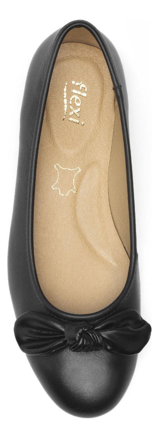 Ballerina Mujer Cuero Marie Negro Flexi-5