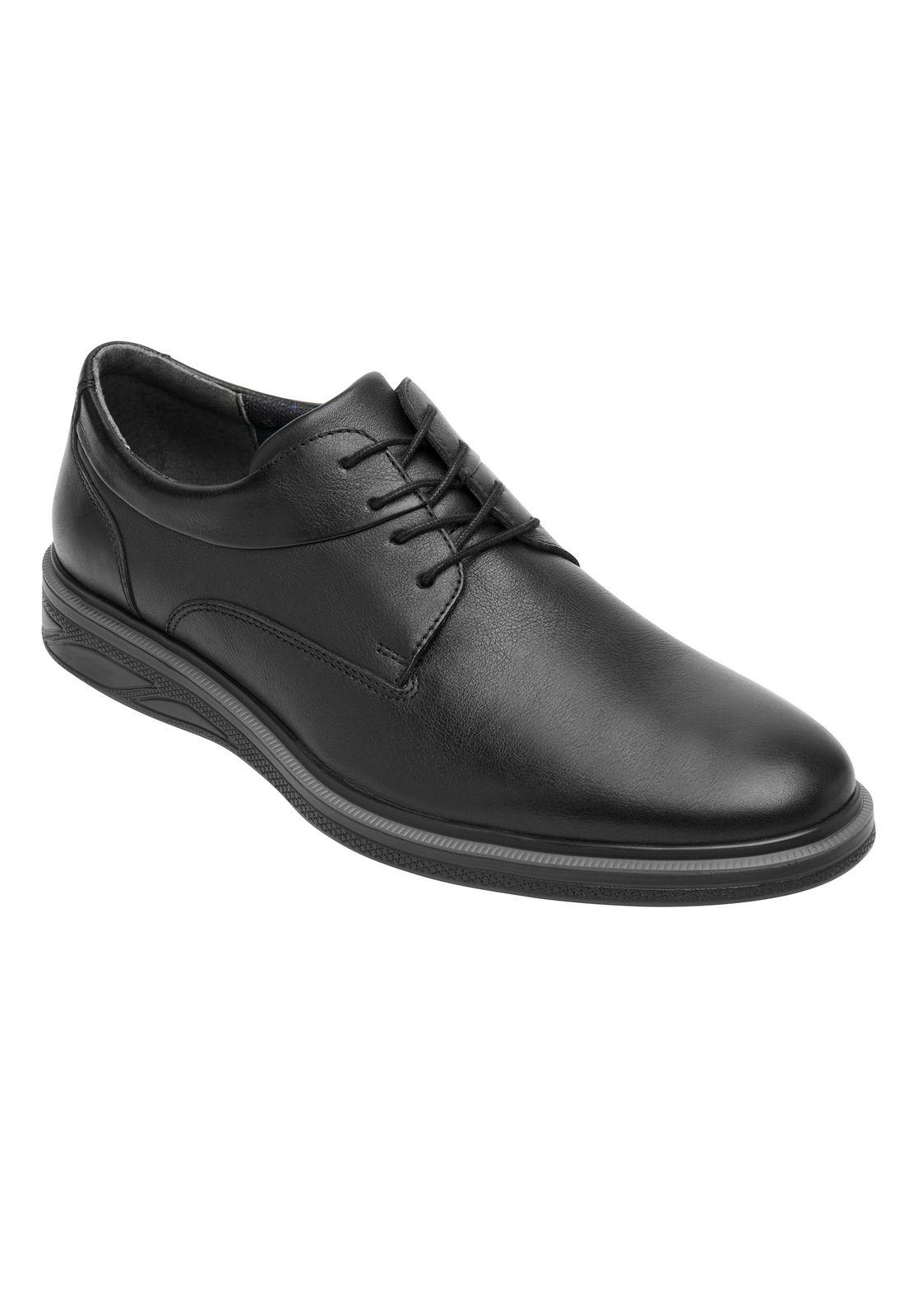Zapato Hombre Cuero Pottery  Negro Flexi-1