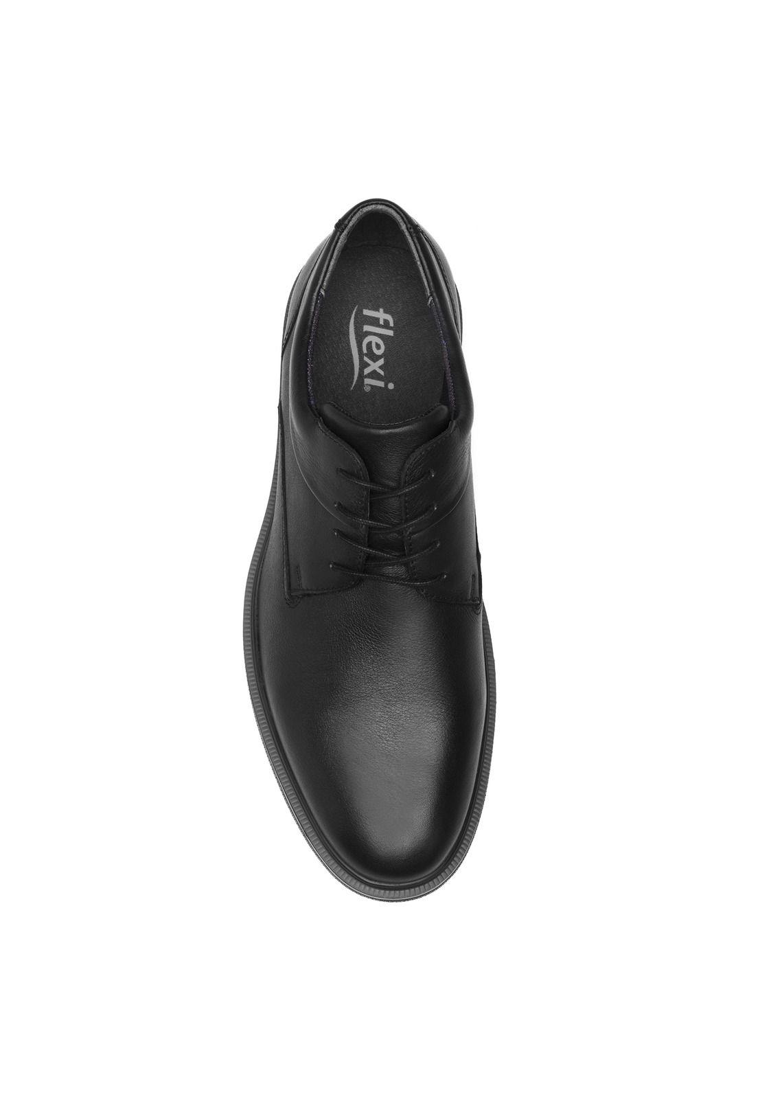Zapato Hombre Cuero Pottery  Negro Flexi-2