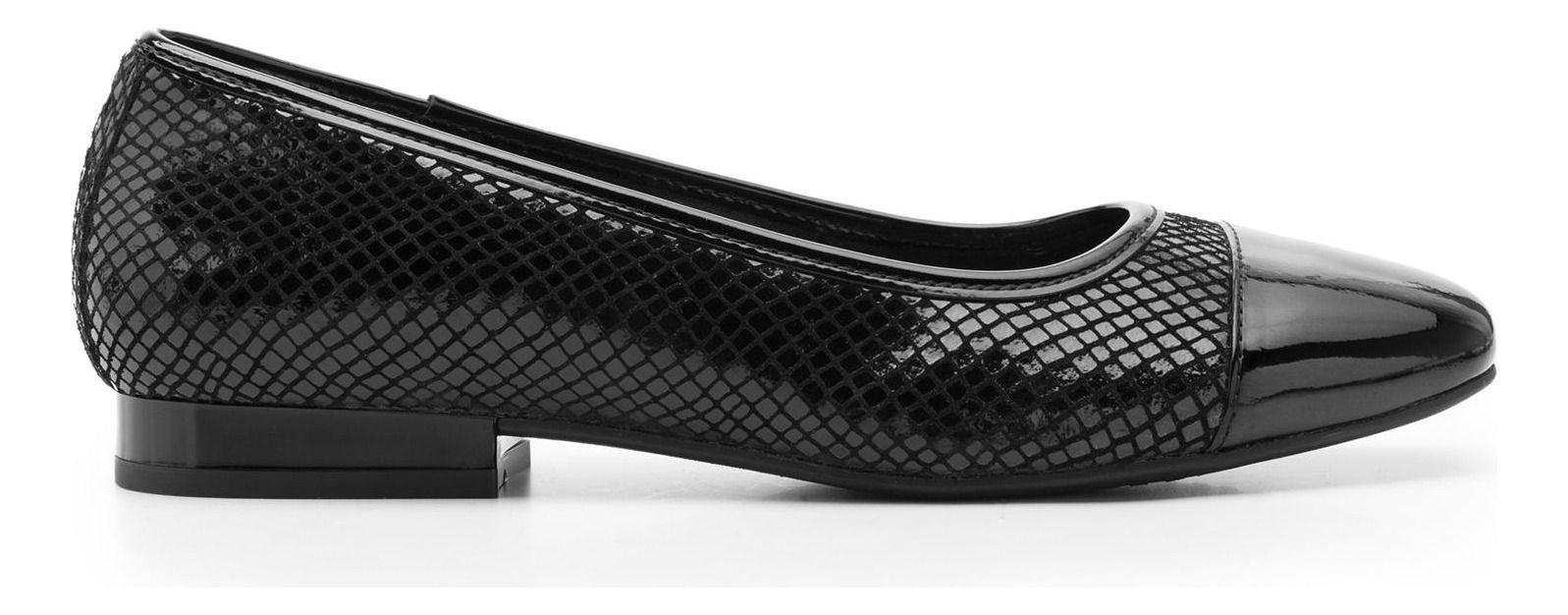 Ballerina Mujer Cuero Kirsten 119903 Negro Flexi-0