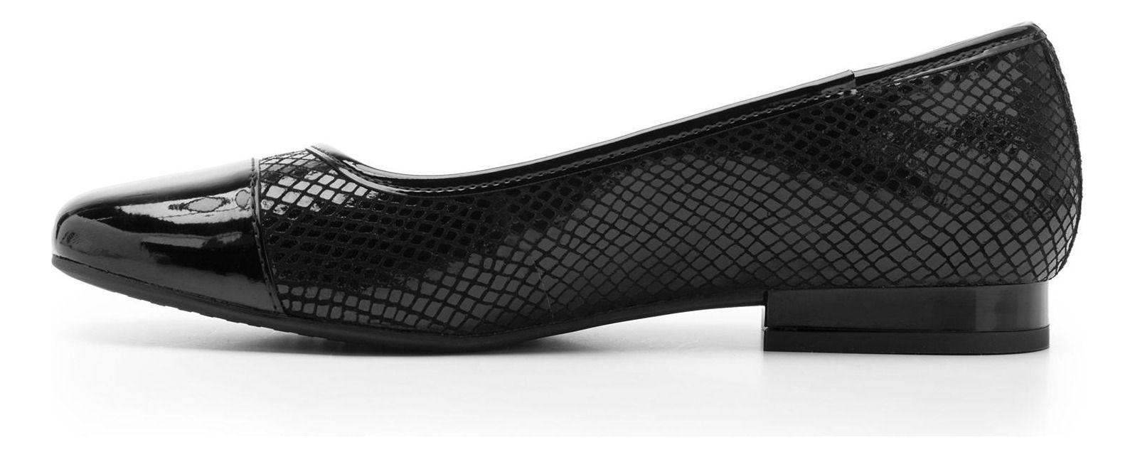 Ballerina Mujer Cuero Kirsten 119903 Negro Flexi-2