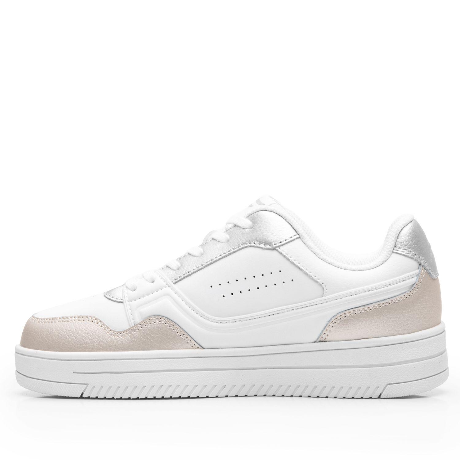 Zapatilla Mujer Inna 131601 Blanca, Plata y Bronce Flexi-2