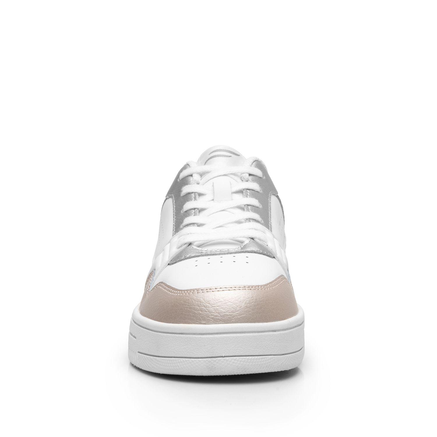 Zapatilla Mujer Inna 131601 Blanca, Plata y Bronce Flexi-3