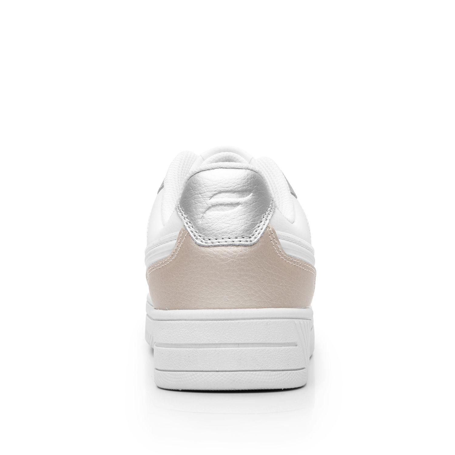 Zapatilla Mujer Inna 131601 Blanca, Plata y Bronce Flexi-4