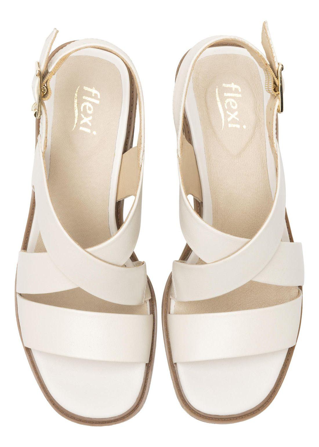 Sandalia Mujer Itacare 128404 Blanco Algodón Flexi-5