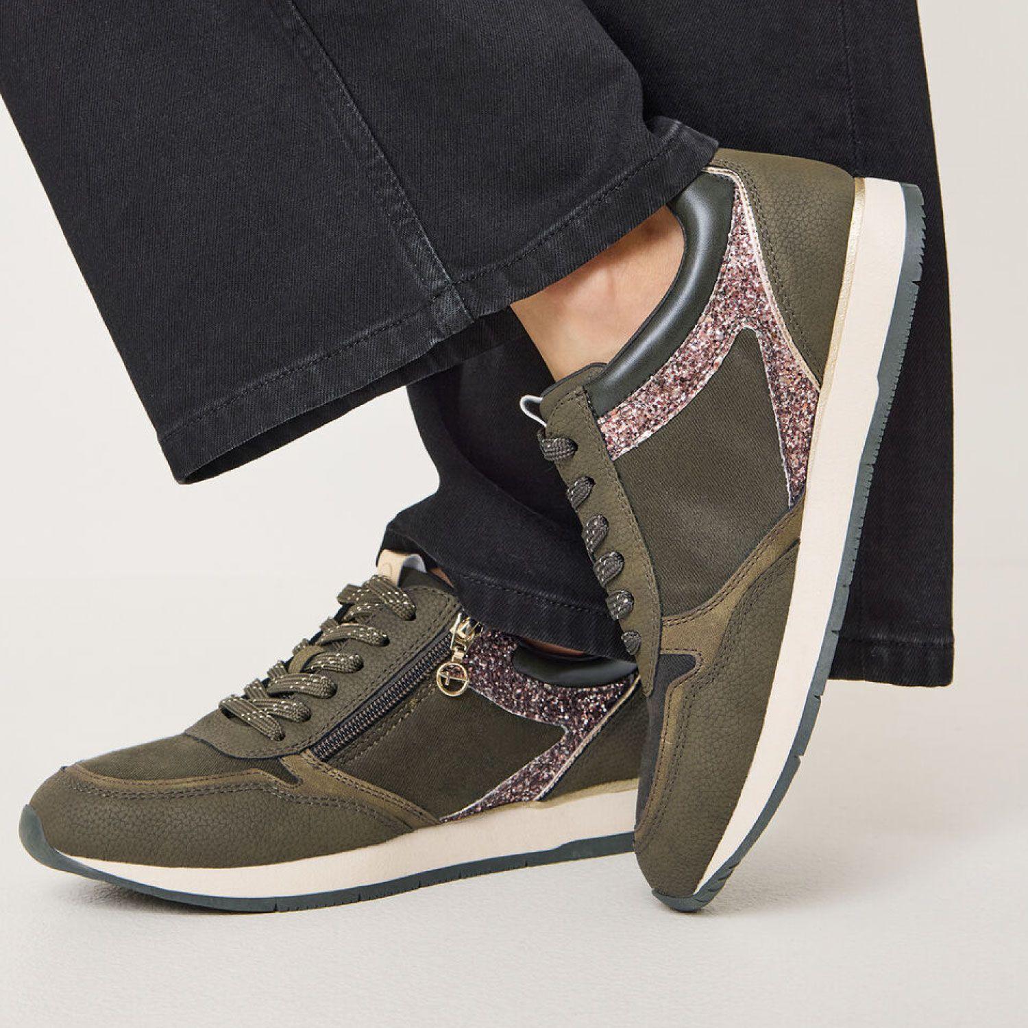 Zapatilla Mujer 23603-42 Verde Olivo Tamaris-2