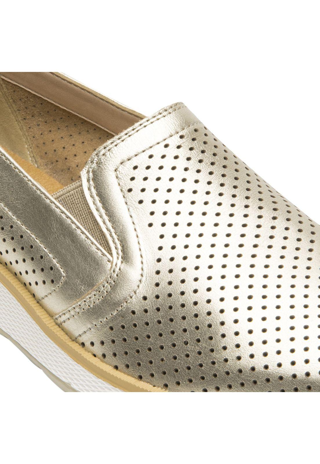 Zapatilla Mujer Rosaura Dorado Flexi-1
