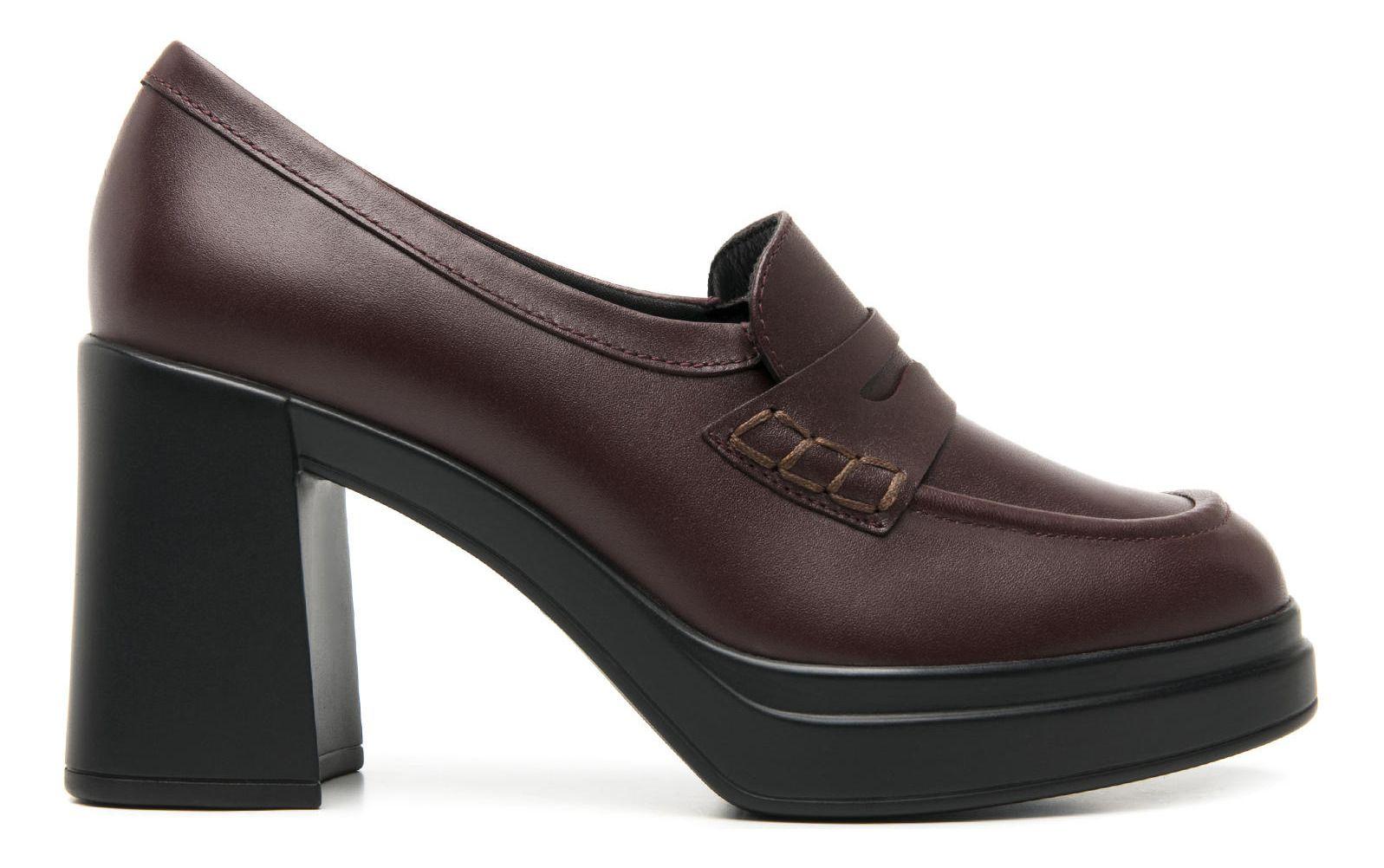 Mocasín Mujer Cuero Mandy 127401 Burdeo Flexi-0