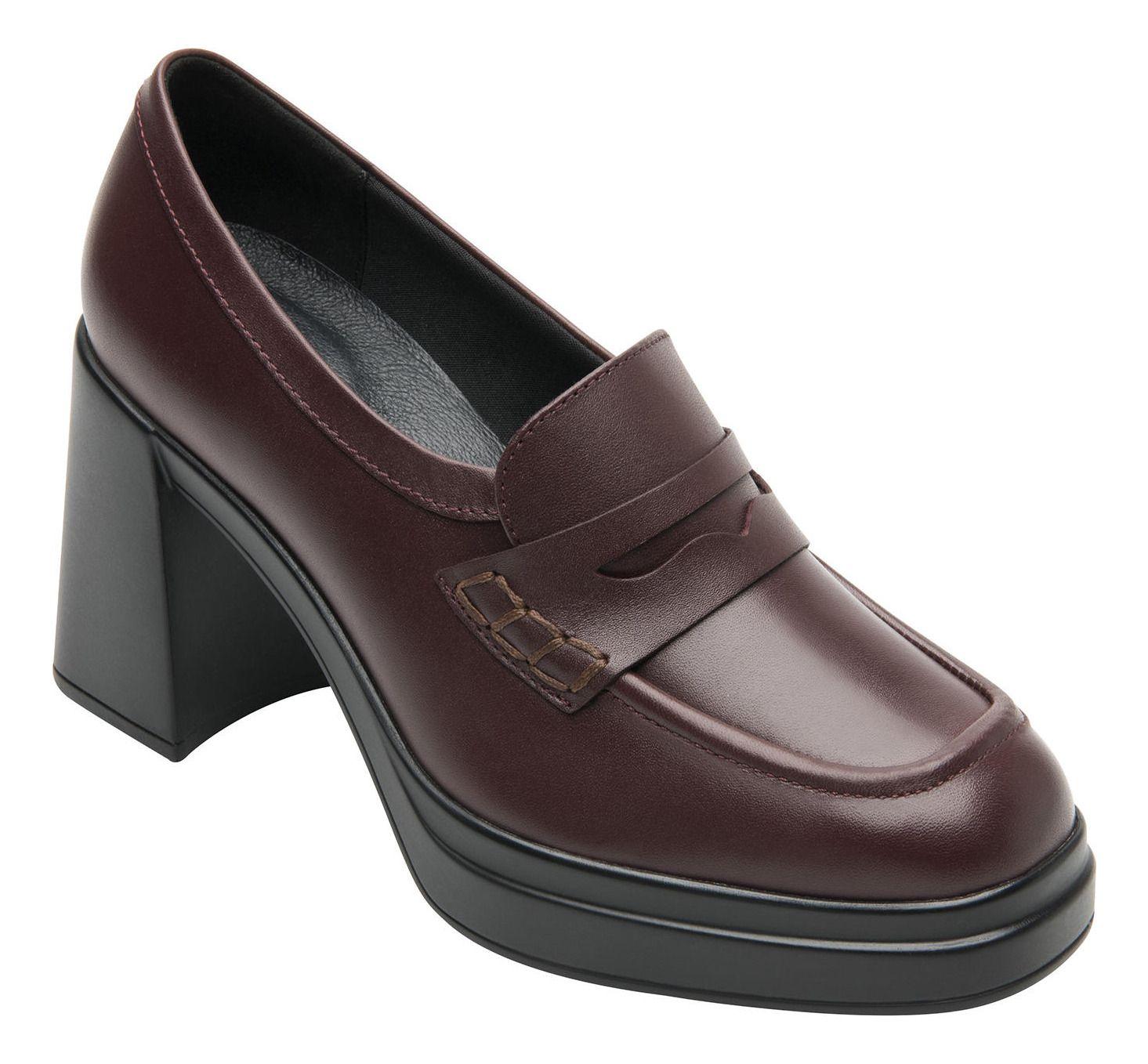 Mocasín Mujer Cuero Mandy 127401 Burdeo Flexi-1