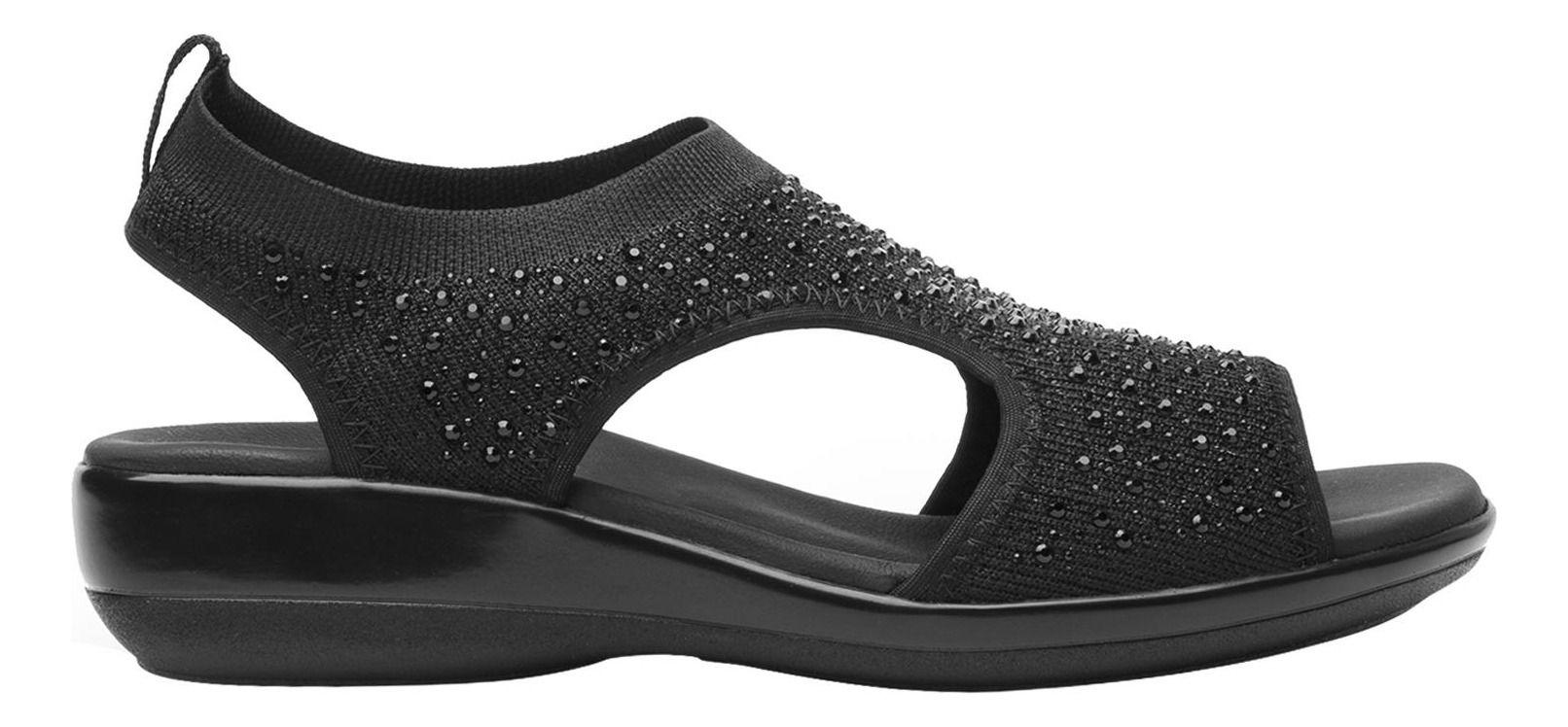 Sandalia Mujer Gaia Negro Flexi-0