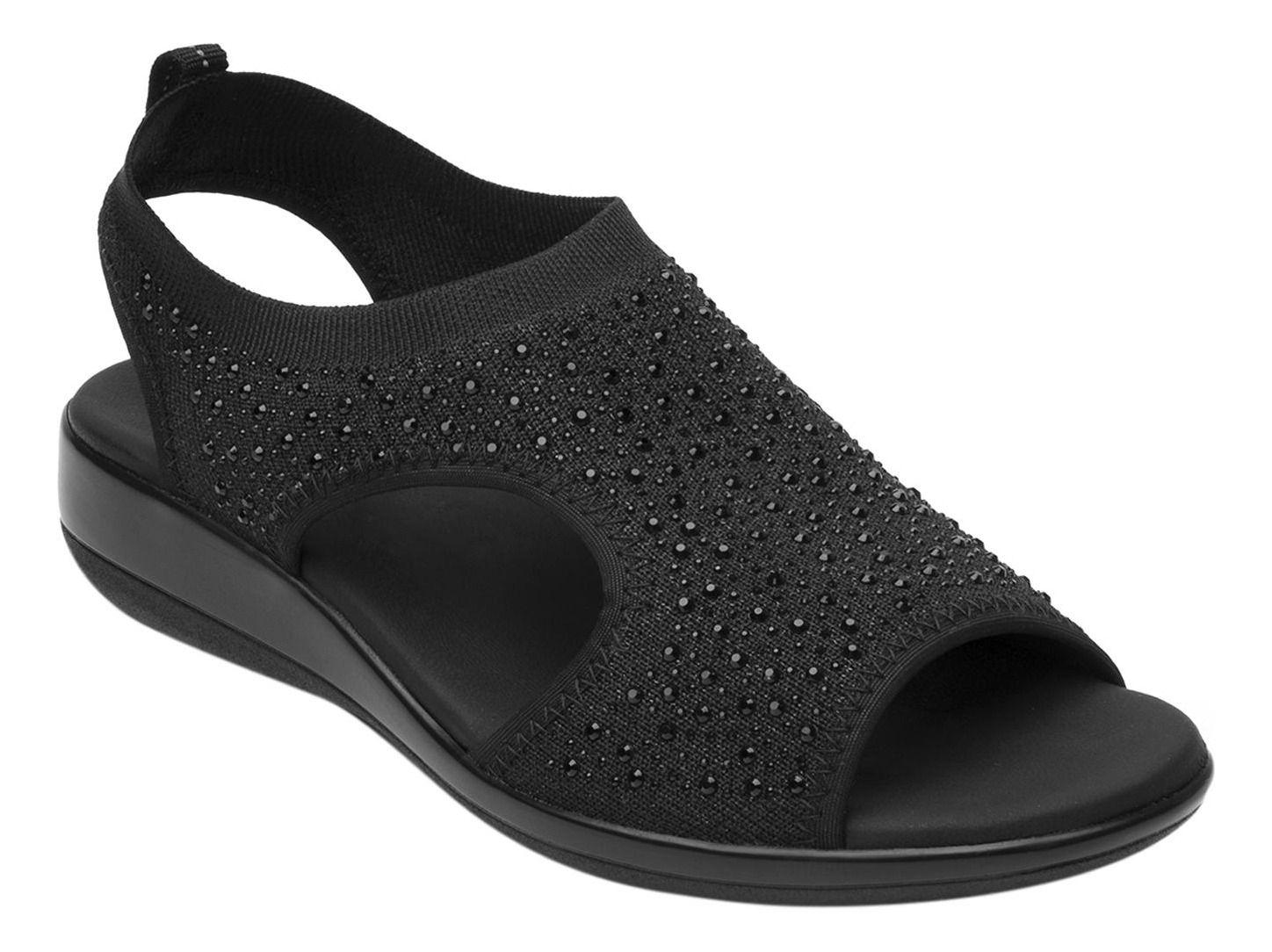 Sandalia Mujer Gaia Negro Flexi-1