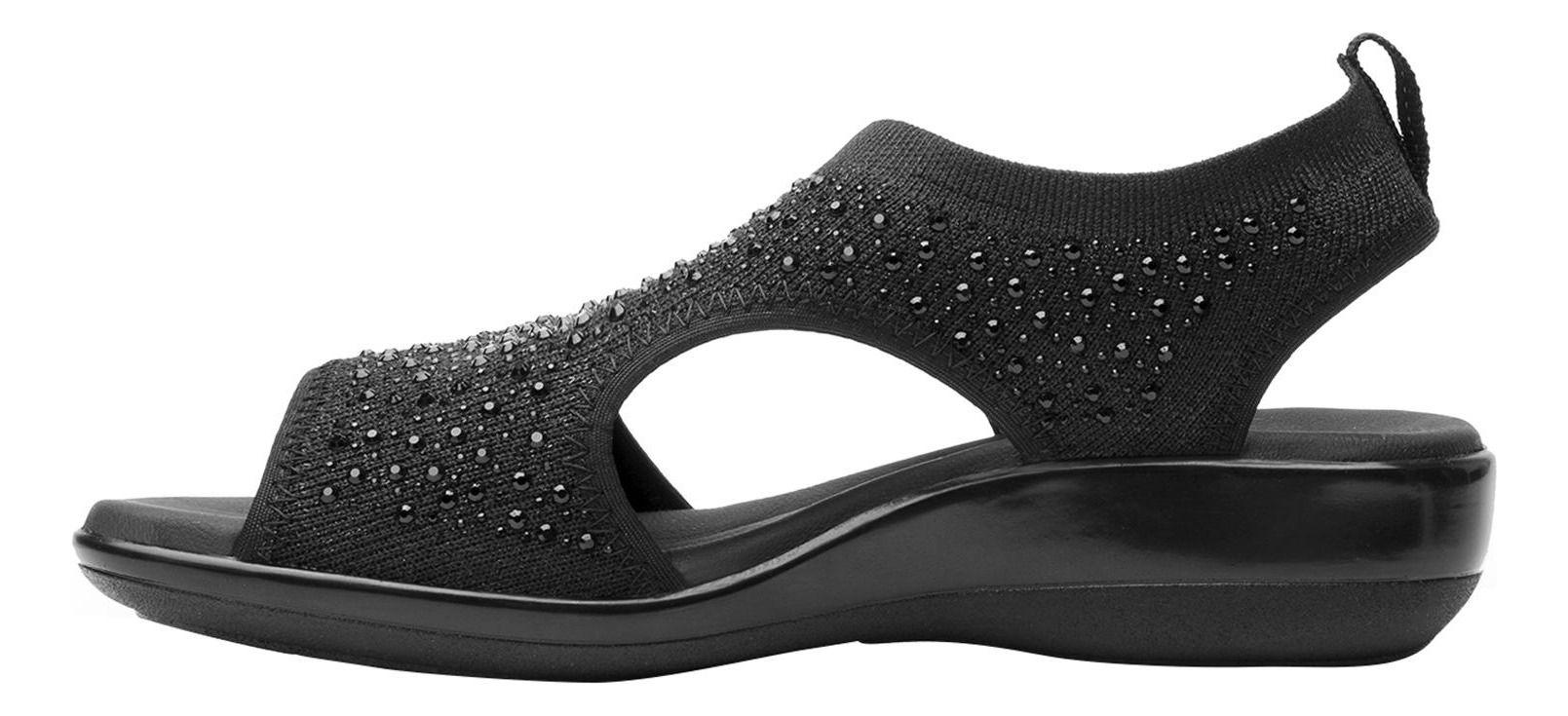 Sandalia Mujer Gaia Negro Flexi-2