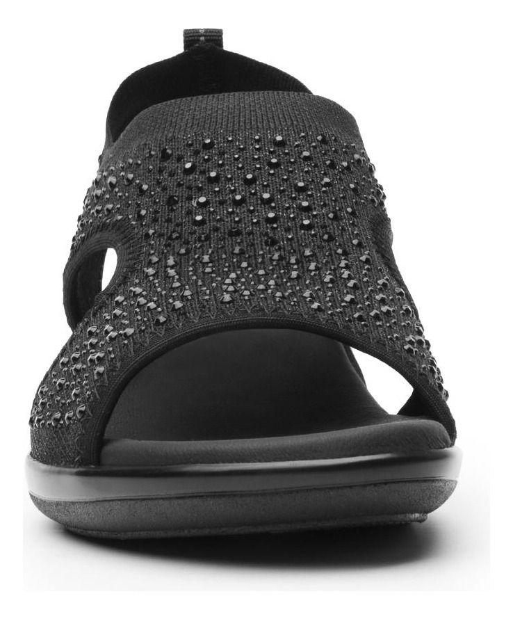 Sandalia Mujer Gaia Negro Flexi-4